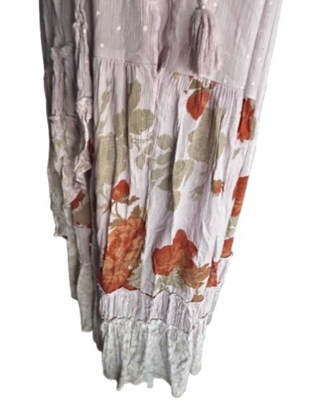 Beautiful Bare It All Free People Dress Floral Boho Designer Midi Peasant Fairy - Picture 11 of 16